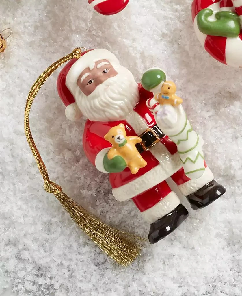 Lenox African American Santa & Stocking Porcelain Ornament 4