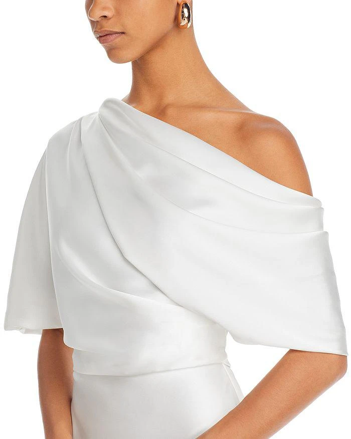 Amsale Draped Pencil Midi Dress 2