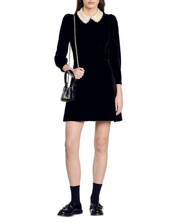 Sandro Paola Velvet Dress 2