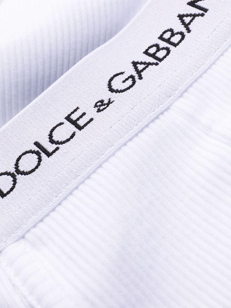 Dolce & Gabbana LOGO-WAIST COTTON BOXERS, WHITE