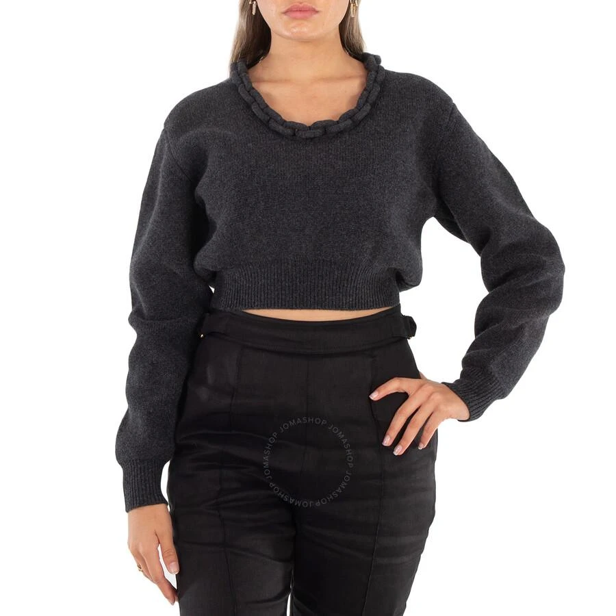 Alexander Wang Charcoal Melange Scoop-Neck Cashmere Jumper 1