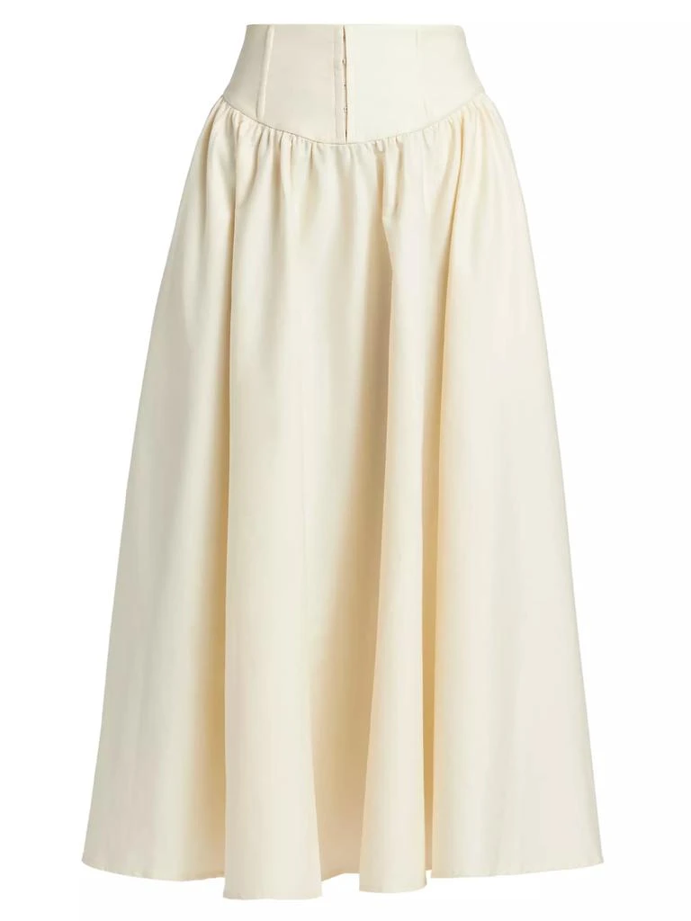 Reformation Polina Cotton Poplin Skirt 1
