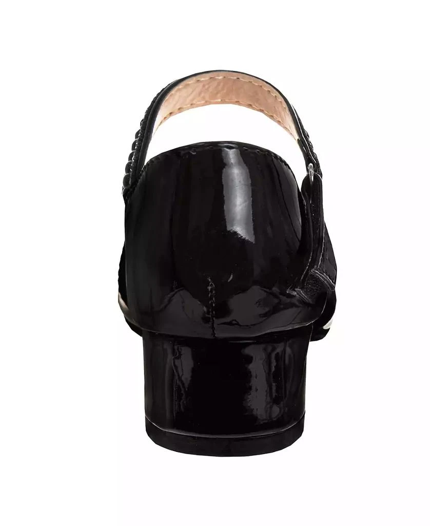 Laura Ashley Little Girls Rhinestones Low Heeled Dress Shoe 4