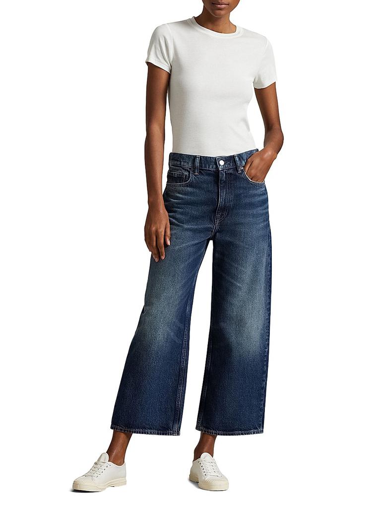 Ralph Lauren High-Rise Wide-Leg Crop Jeans