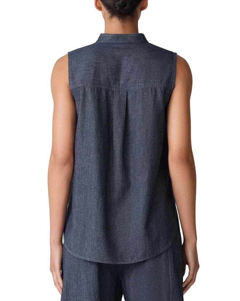 Eileen Fisher Mandarin Collar Sleeveless Shirt 3