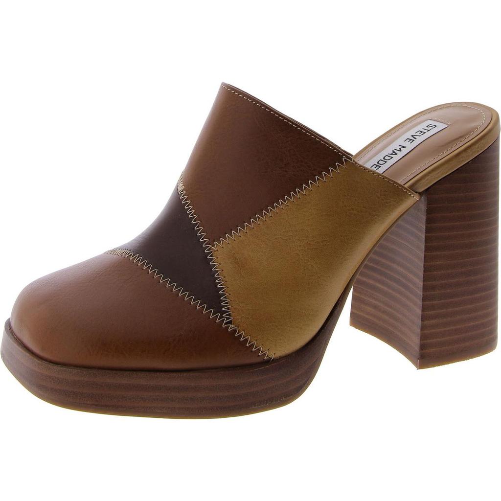 Steve Madden Arlington Womens Block Heel Square Toe Clogs