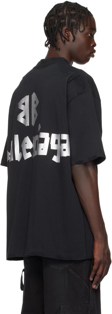 Balenciaga Black New Tape Type Medium Fit T-shirt - T-Shirts