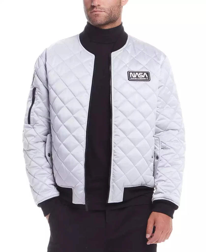 Space One Men's NASA Reversible Quilted Bomber Jacket 1