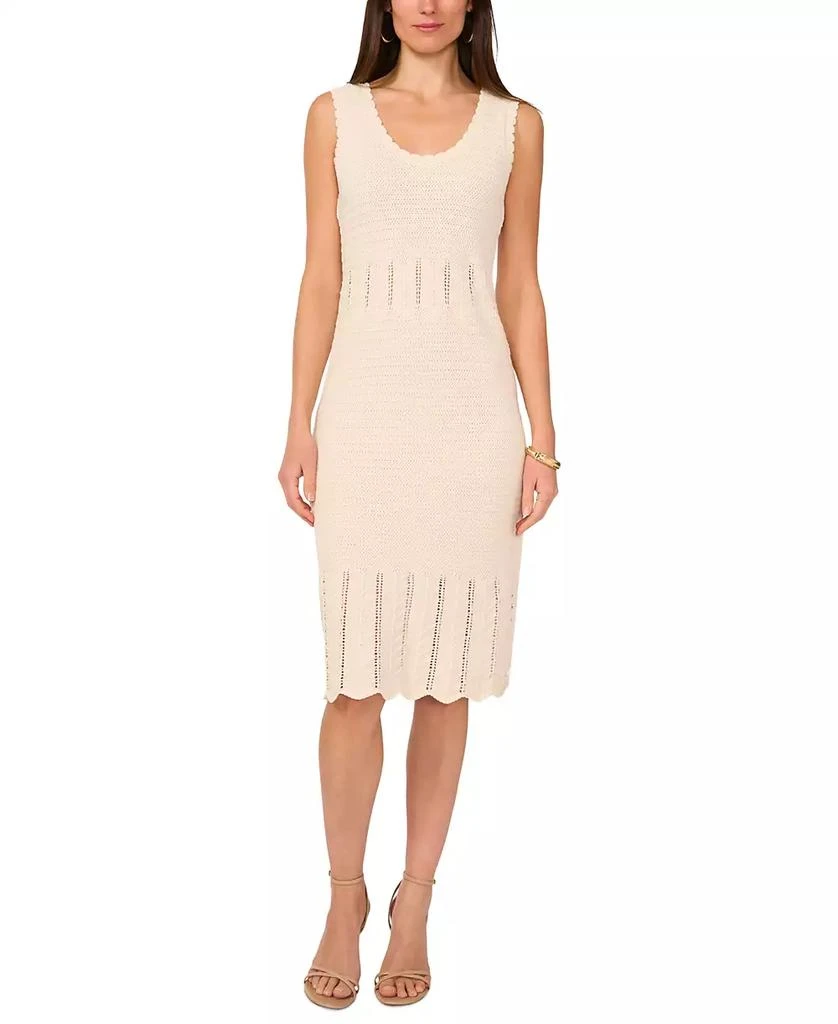 plus size knitted dress Adrianna Papell Plus Size Knit Crepe Tie Waist Sheath Dress Women's : 18W main image 0