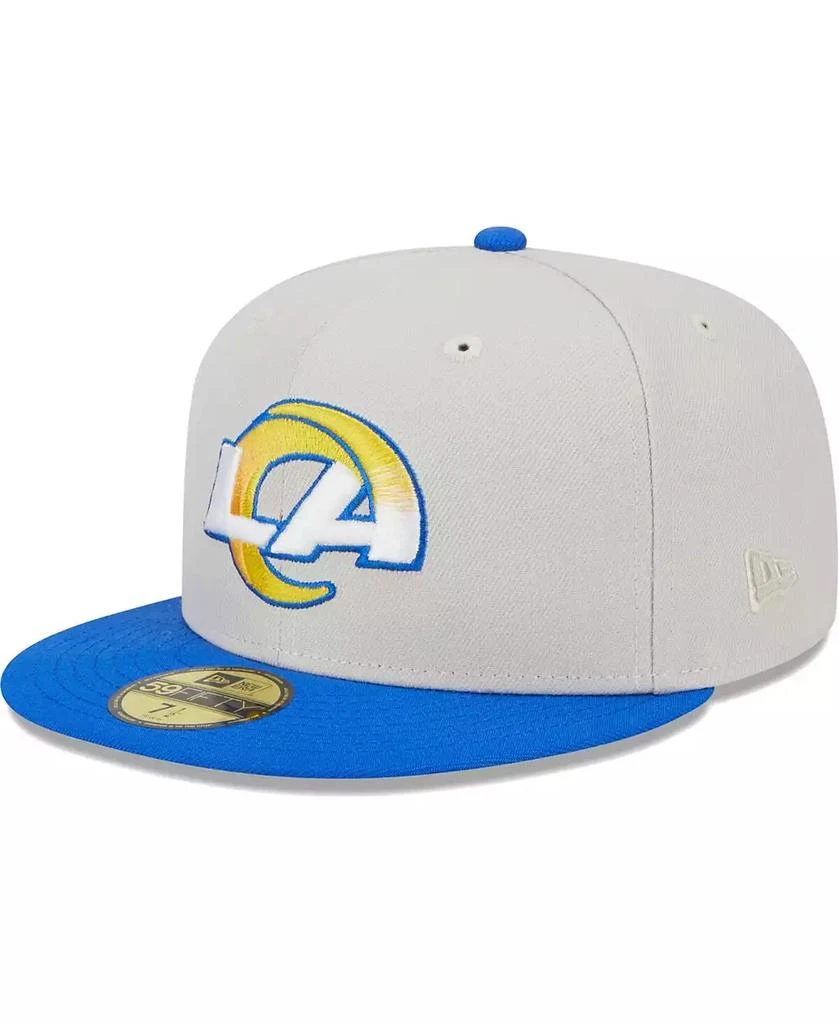 New Era Men's Khaki, Royal Los Angeles Rams Super Bowl Champions Patch 59FIFTY Fitted Hat 1