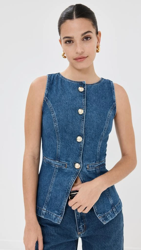 Reformation Ophelia Denim Top 6