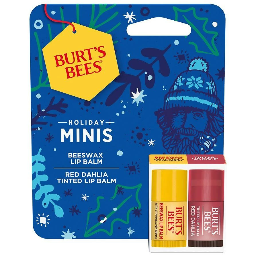Burt's Bees Lip Balm Gift Set, With Tinted Lip Balm and Lip Balm, Holiday Minis 1