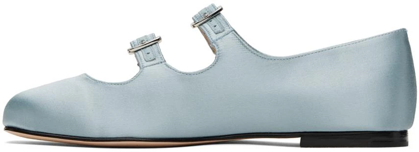 Sandy Liang SSENSE Exclusive Blue MJ Double Strap Ballerina Flats 3