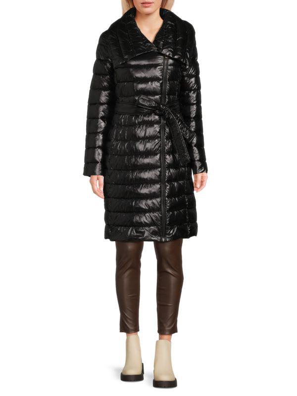 Via Spiga Packable Belted Puffer Coat
