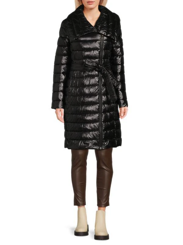 Via Spiga Packable Belted Puffer Coat 1