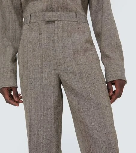 Bottega Veneta Knotted mélange straight pants 5
