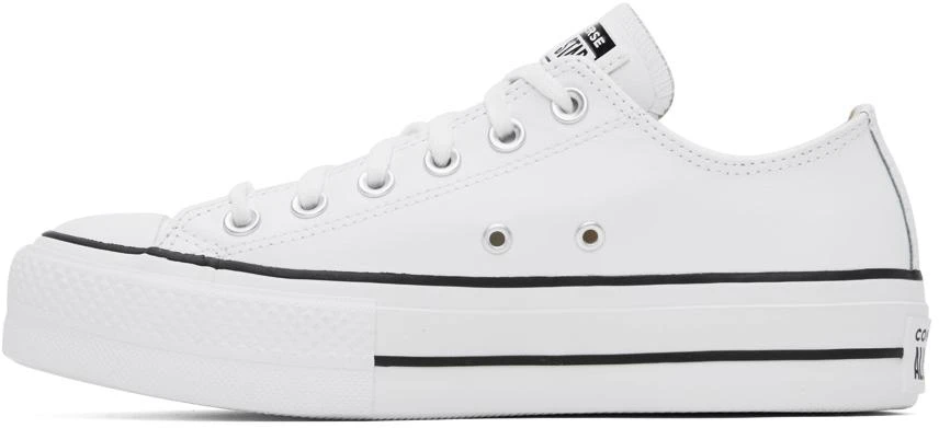 Converse White Chuck Taylor All Star Platform Leather Low Top Sneakers 3