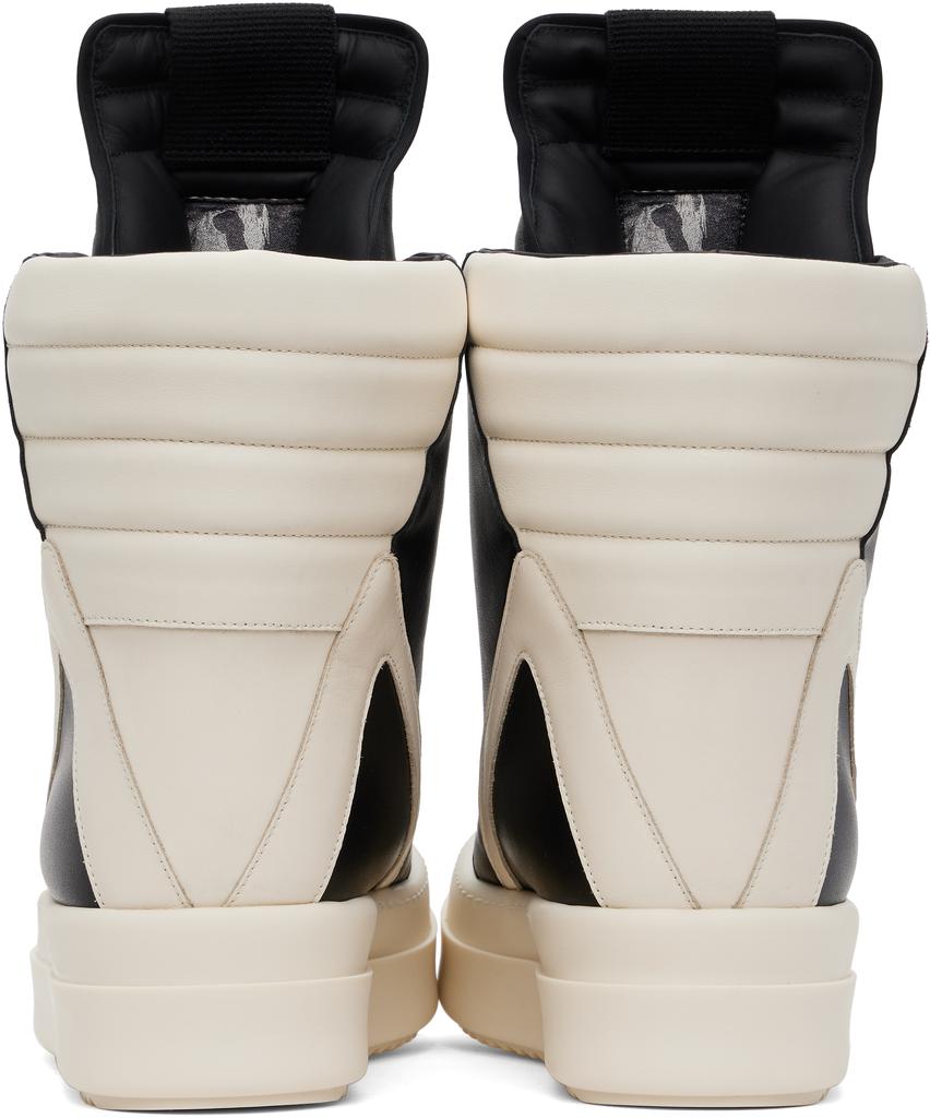 Rick Owens Black & Off-White Hollywood Mega Geobasket Sneakers
