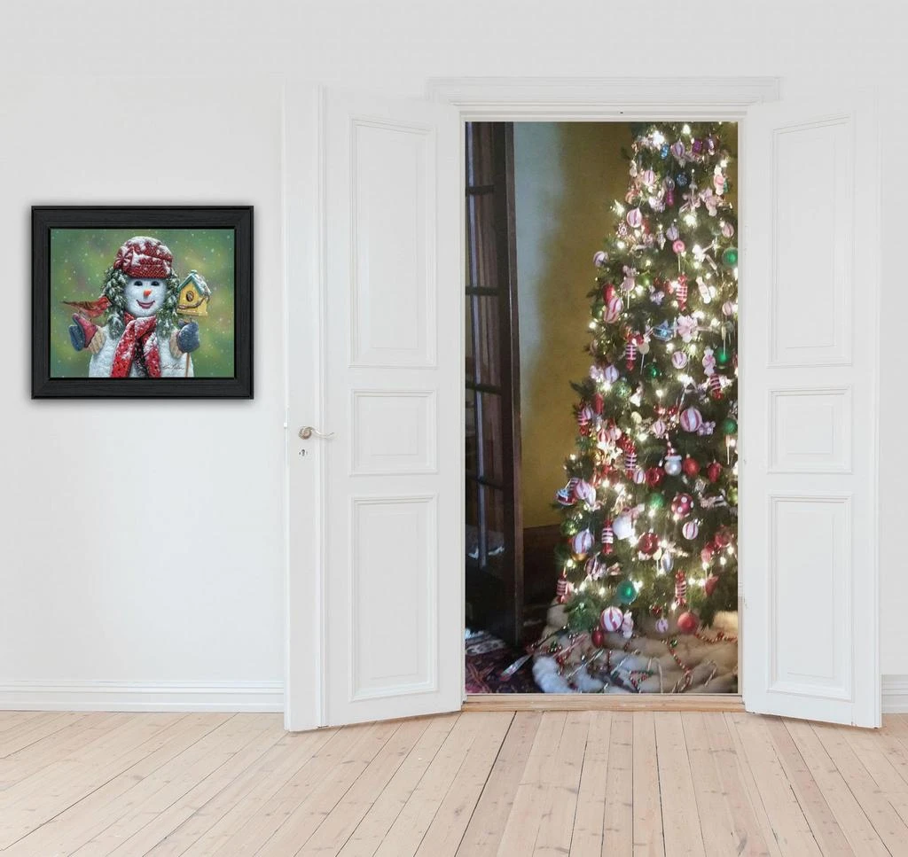 Hivvago Snow Sister Black Framed Print Wall Art 4