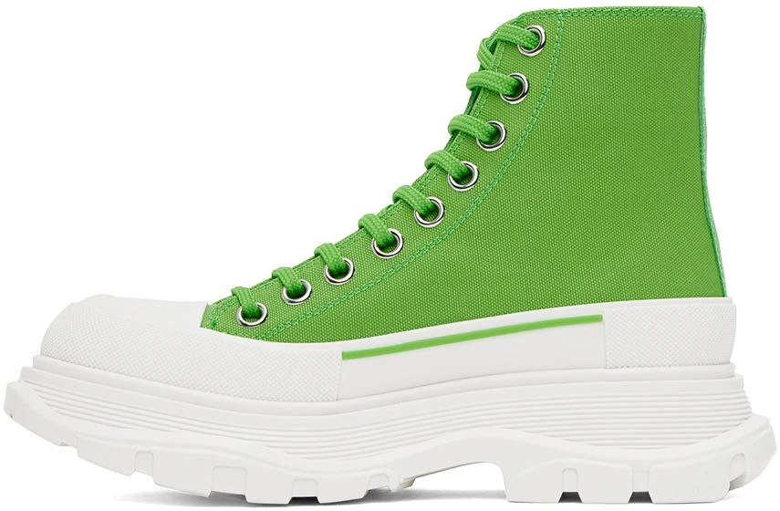 Alexander McQueen Green Tread Slick High Sneakers 3
