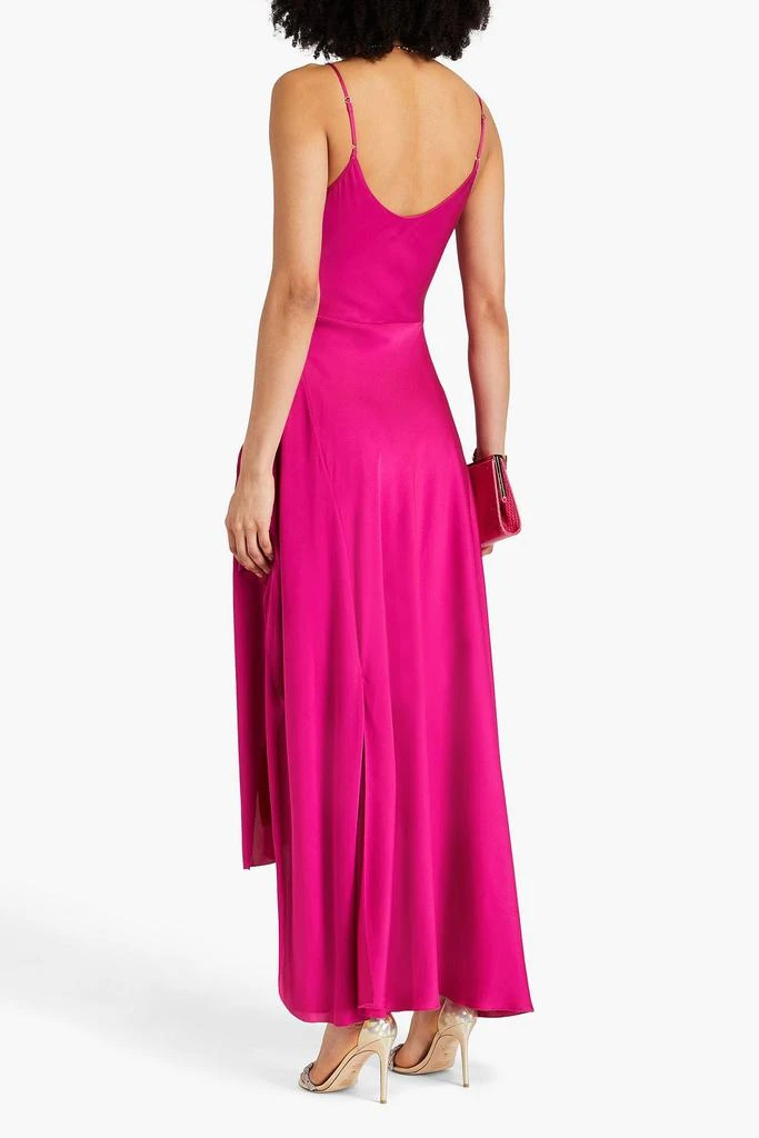 NICHOLAS Elsie draped chiffon and stretch-silk satin maxi dress 3