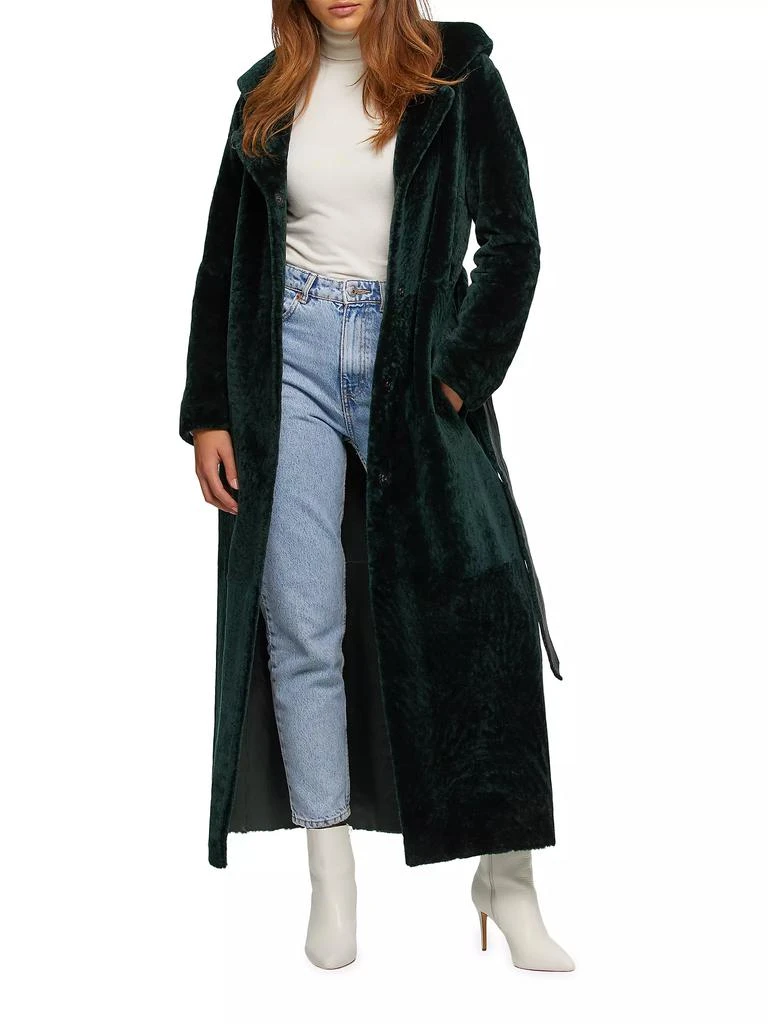 Gorski Select Shearling Lamb Coat with Hood 5