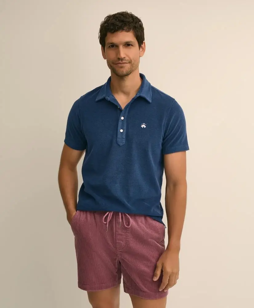 Brooks Brothers Cotton Blend Terry Cloth Polo Shirt