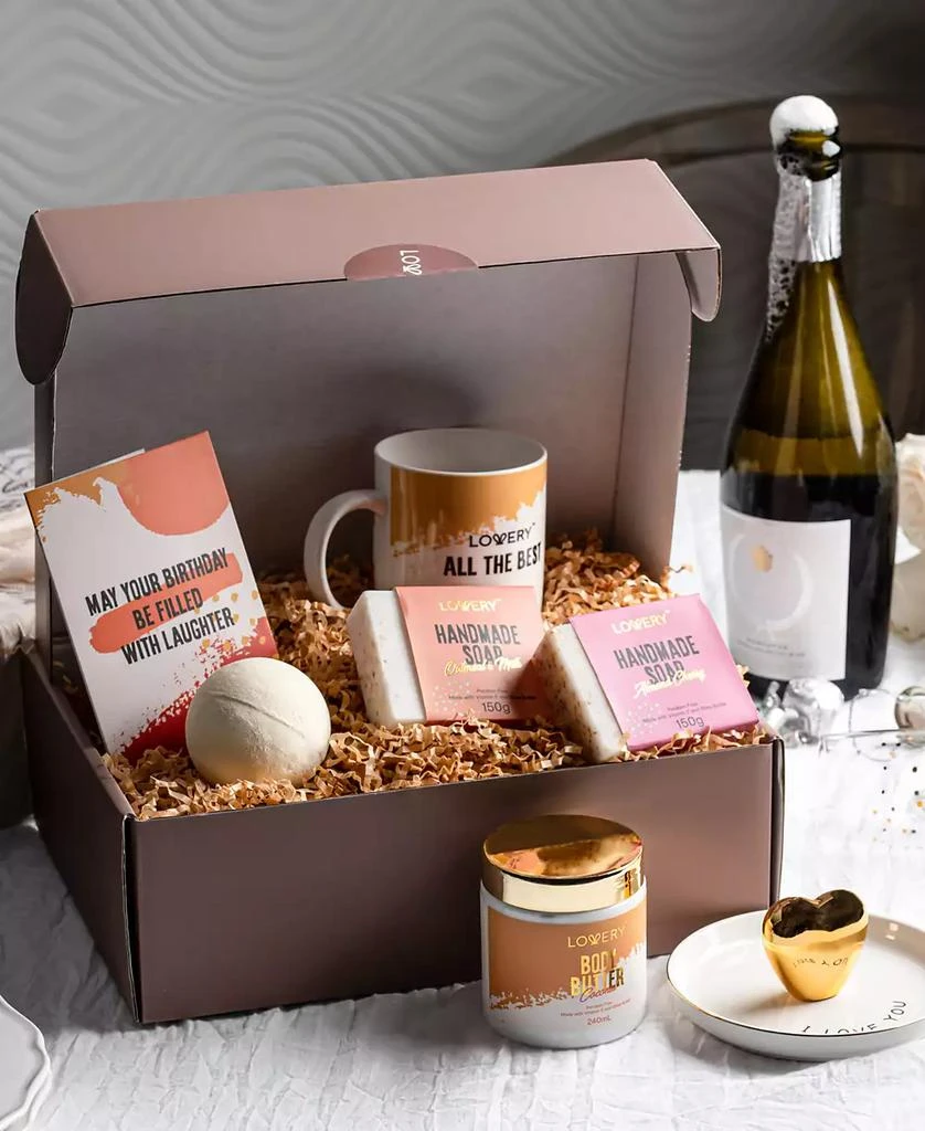 Lovery Birthday Gifts, Personalized Birthday Gift Basket, Body Care Gift Set, Inspirational Gifts, Birthday Spa Gift Box, 8 Piece 4