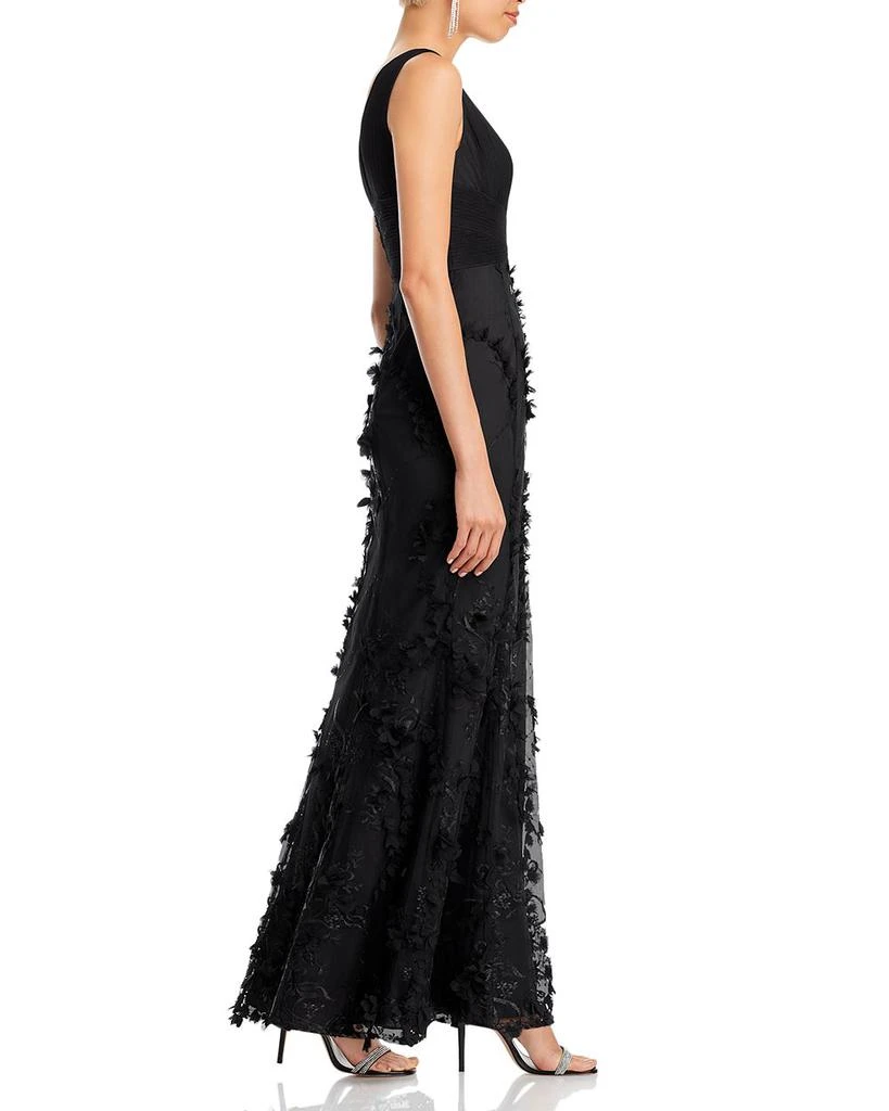 Aidan Mattox Floral Appliqué Mermaid Gown - Exclusive 4