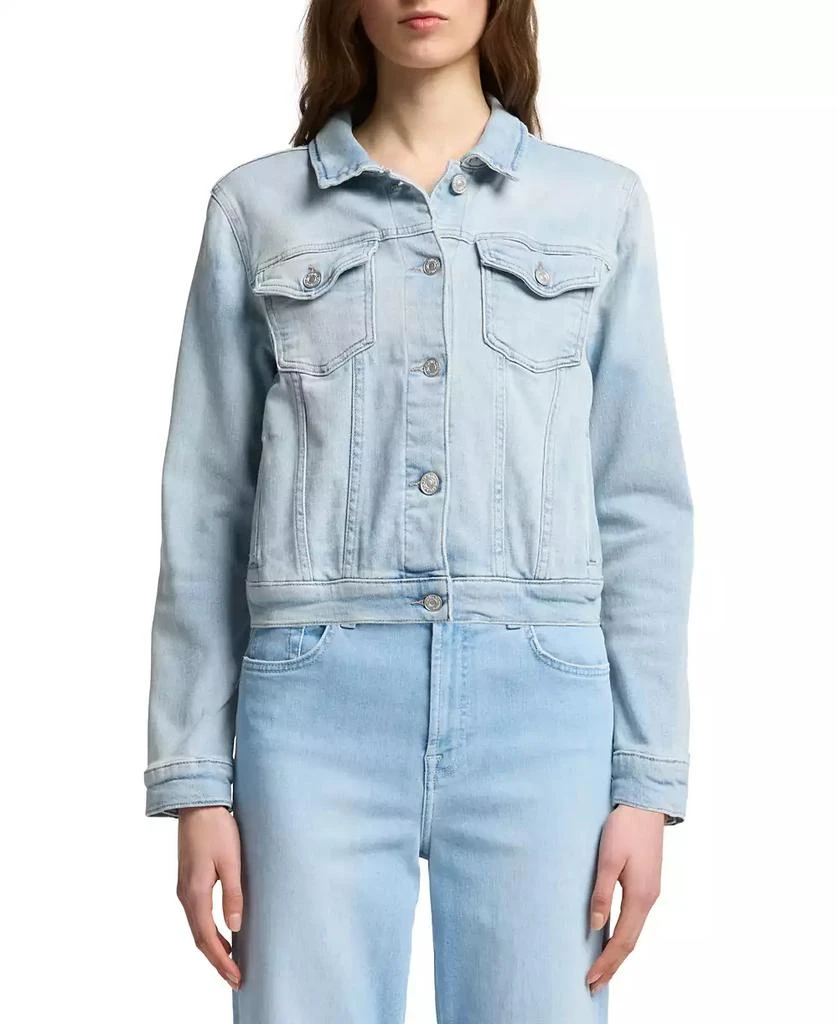 7 For All Mankind Women's Classic Denim Tucker Jacket 3