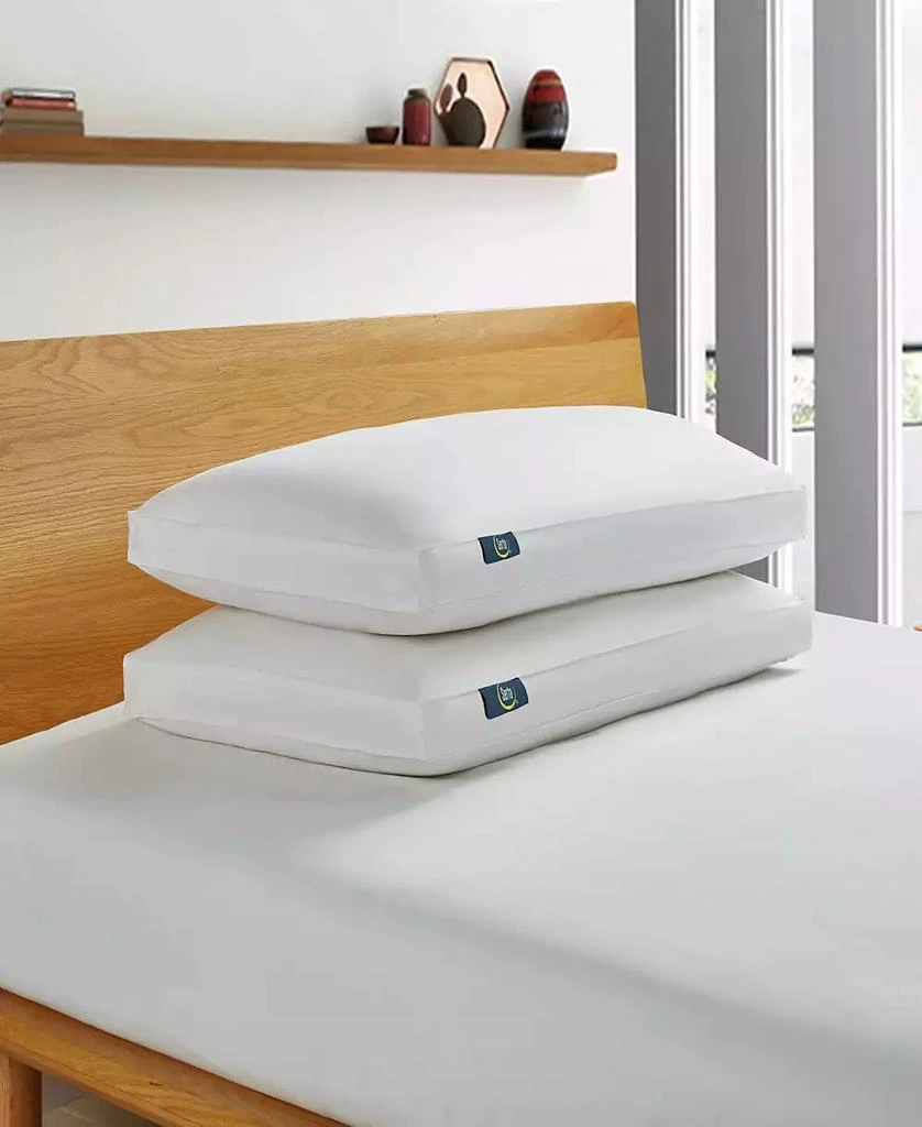Serta White Goose Feather & Down Fiber Side Sleeper 2-Pack Pillow, King 1