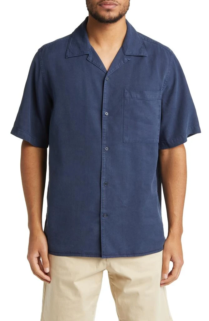 NN07 Julio 5029 Short Sleeve Lyocell & Linen Button-Up Camp Shirt 1