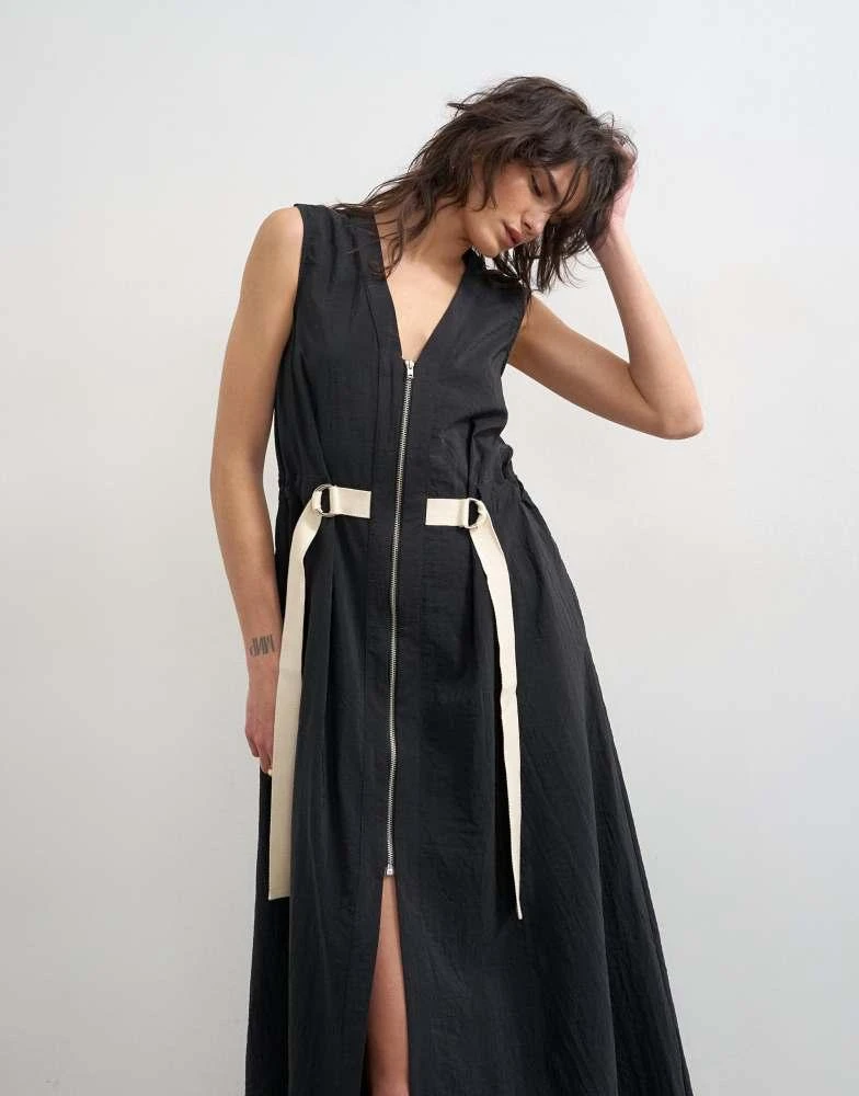 glitter long sleeve maxi dress Long Sleeve Maxi Dress - Black
