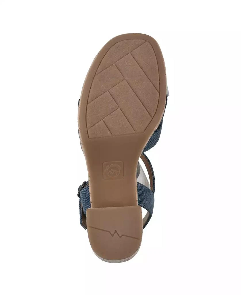 White Mountain Women's Dubonnet Cork Block Heel Sandals 5