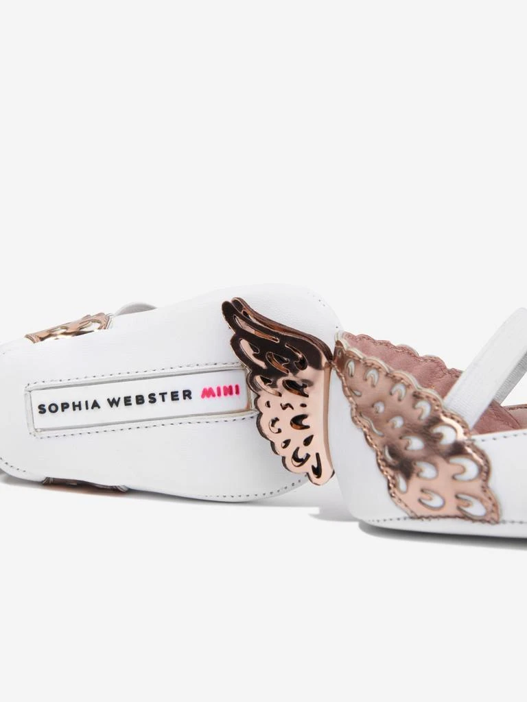 Sophia Webster Sophia Webster Baby Girls Leather Evangeline Shoes in White 3