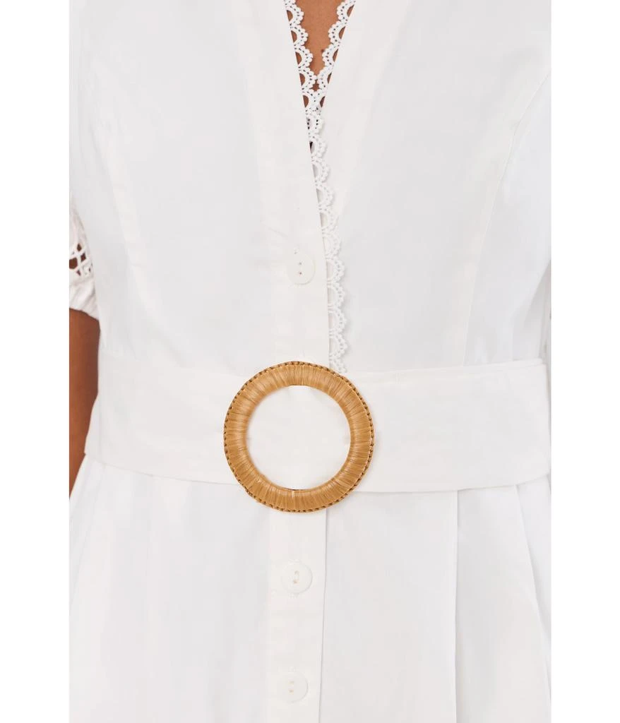 Adrianna Papell Lasercut Puff Sleeve Romper 5