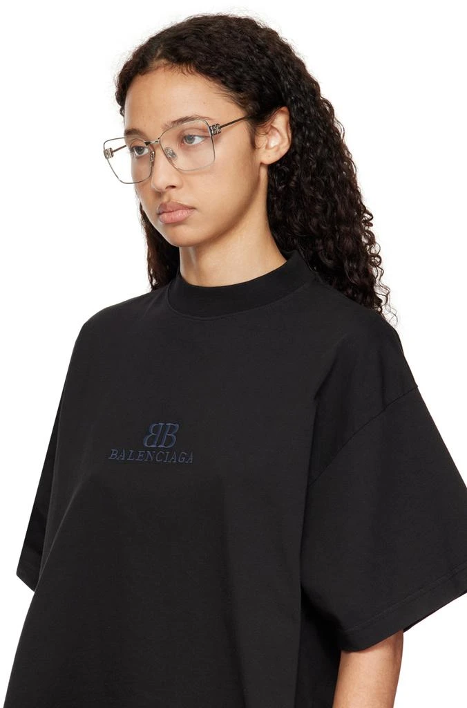 Balenciaga Silver Mercury Squared Metal Glasses 4