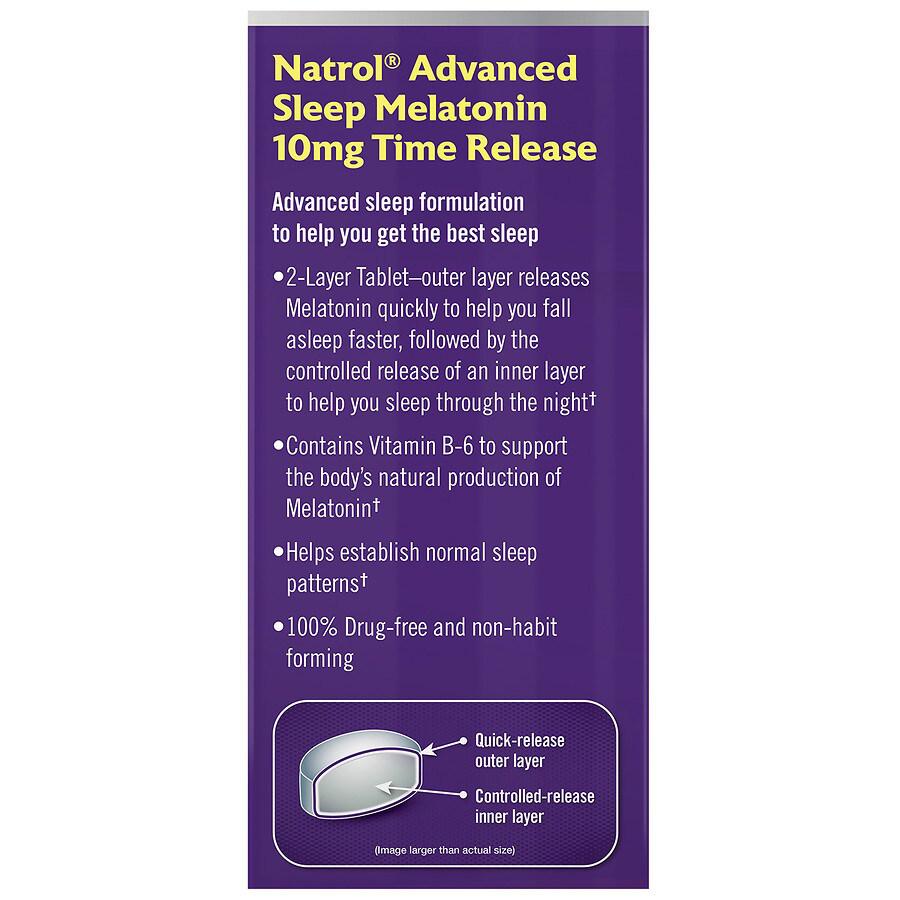 Natrol Advanced Sleep Melatonin 10 mg Dietary Supplement Tablets