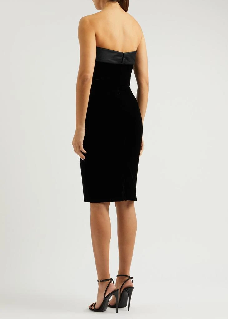 Yves Saint Laurent Strapless velvet dress 3