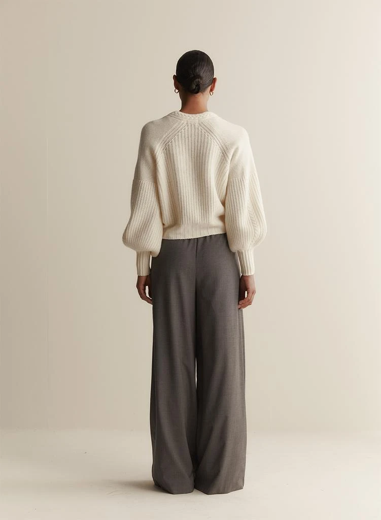 Joslin Cardigan En Laine Tricotée Bronwyn - Crème 8