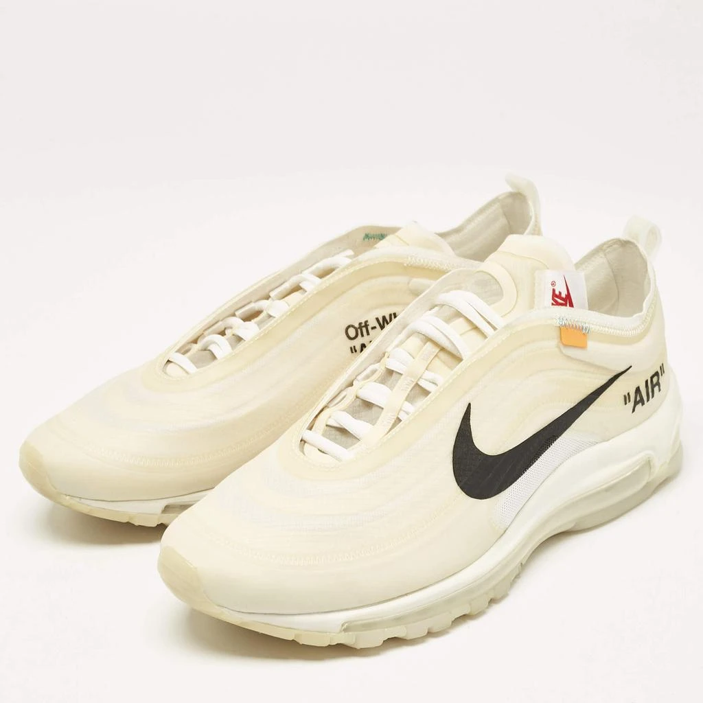 Off-White Off White x Nike White Mesh and Rubber Air Max 97 Sneakers Size 45 2