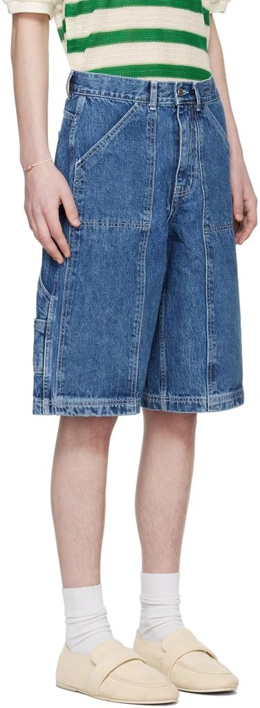 AFTER PRAY Indigo Carpenter Denim Shorts 4