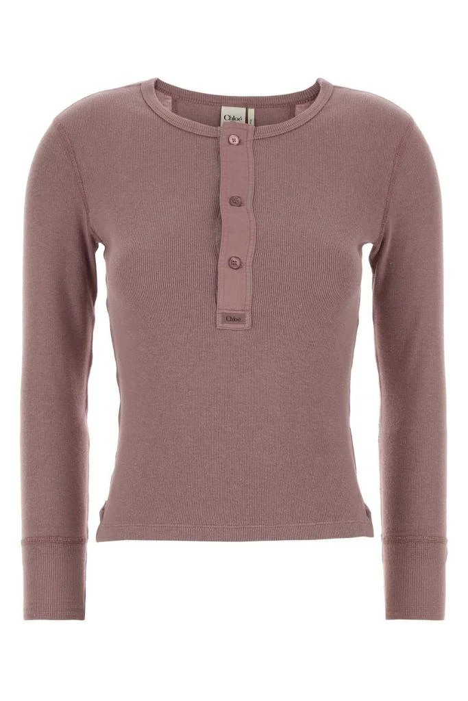 Chloé Chloé Fitted Henley Knitted Shirt from Cettire