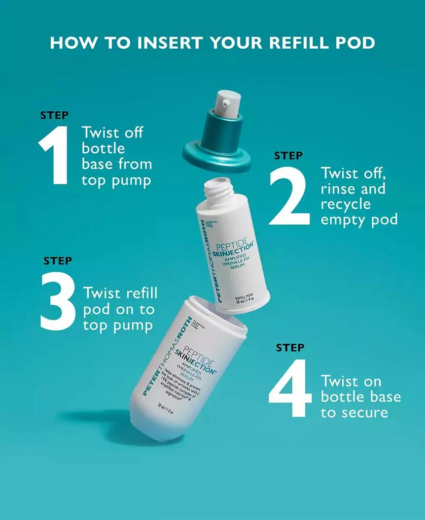 Peter Thomas Roth Peptide Skinjection Amplified Wrinkle-Fix Serum Refill Pod, 1 oz 3
