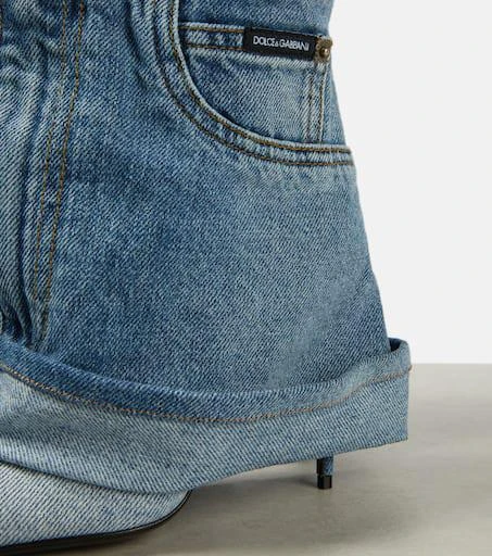 Dolce 
Gabbana 105 patchwork denim ankle boots 6