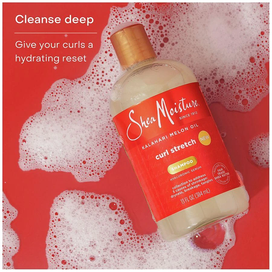 SheaMoisture Curl Stretch Shampoo Kalahari Melon Oil Infused with Hyaluronic Serum 9