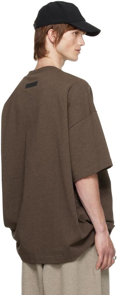 Essentials Brown Bonded T-Shirt 3