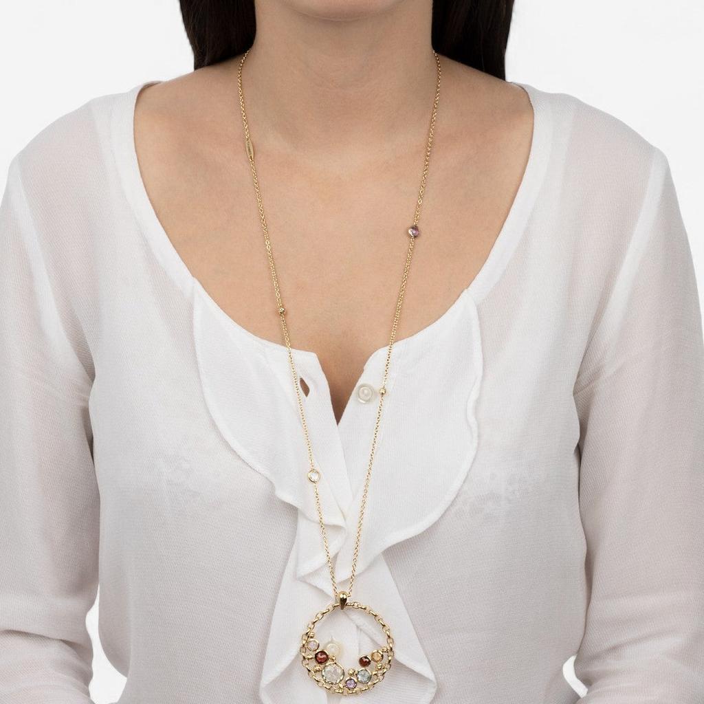 Tavanti Tavanti Luna 18K Yellow Gold Semiprecious Pendant Necklace NF020CH-B-Y-196