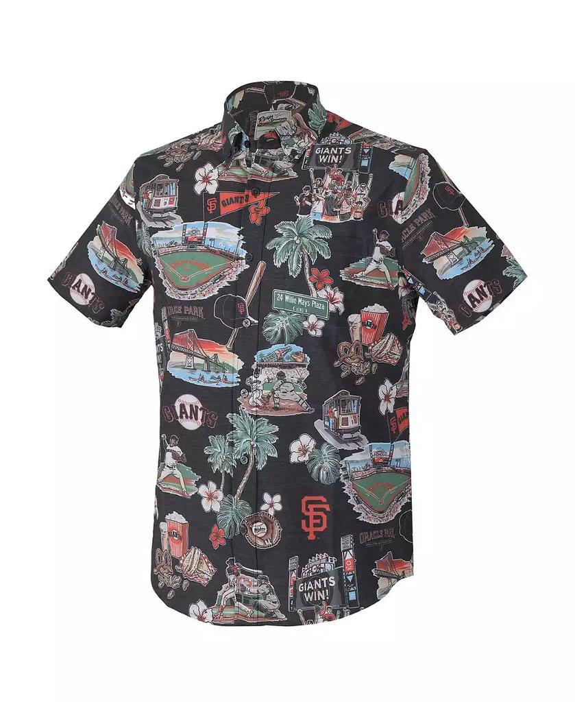 Reyn Spooner Men's Black San Francisco Giants Scenic Tri-Blend Performance Button-Up Top