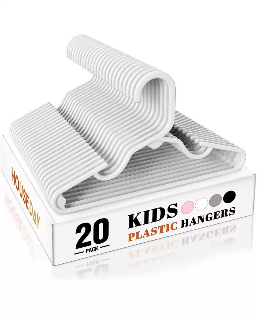 HOUSE DAY 11 Inch Non-Slip Durable Plastic Baby and Kids Hangers